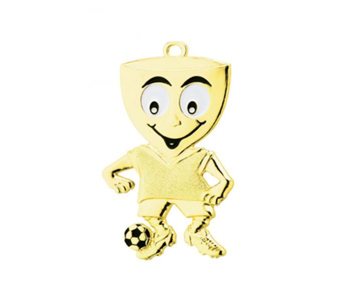 4092 Zlatá medaila futbal 3x6 cm - Kliknutím zobrazíte detail obrázku.