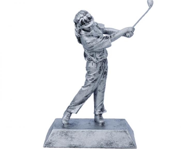 Ft189 Soška golfistka strieborná - Kliknutím zobrazíte detail obrázku.